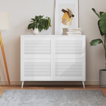 vidaXL Spintelės durelės, 4vnt., baltos, 39,5x59,4cm, pušis