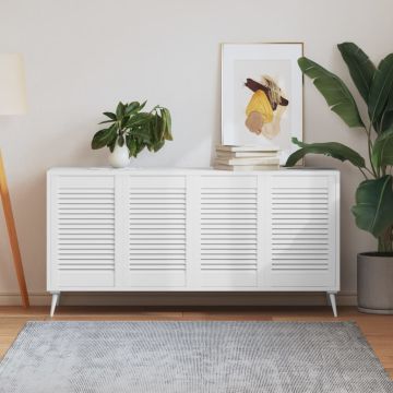 vidaXL Spintelės durelės, 4vnt., baltos, 61,5x39,4cm, pušis
