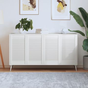 vidaXL Spintelės durelės, 4vnt., baltos, 69x39,4cm, pušis