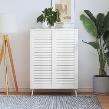 vidaXL Spintelės durelės, 2vnt., baltos, 99,3x39,4cm, pušis