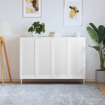 vidaXL Spintelės durelės, 4vnt., baltos, 99,3x39,4cm, pušis