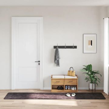 vidaXL Kilimas, antracito spalvos, 80x300cm, neslystantis, skalbiamas