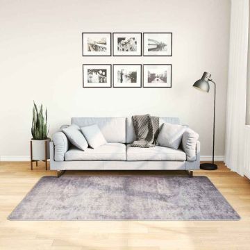 vidaXL Kilimas, pilkos spalvos, 120x180cm, neslystantis, skalbiamas