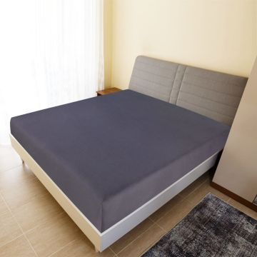 vidaXL Paklodės su guma, 2vnt., antracito, 90x200cm, medvilnė