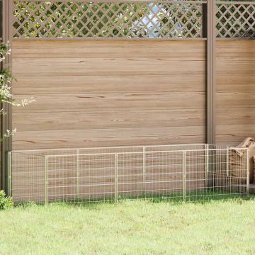 vidaXL Voljeras šunims, sidabrinės spalvos, 3m², plienas