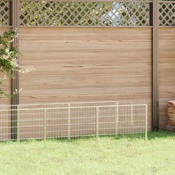 vidaXL Voljeras šunims, sidabrinės spalvos, 9m², plienas