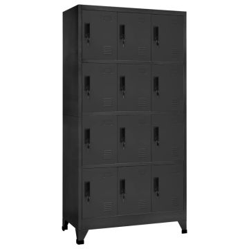 vidaXL Persirengimo spintelė, antracito spalvos, 90x45x180cm, plienas