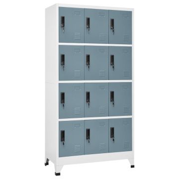 vidaXL Persirengimo spintelė, pilka, 90x45x180cm, plienas