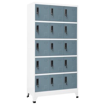 vidaXL Persirengimo spintelė, pilka, 90x40x180cm, plienas