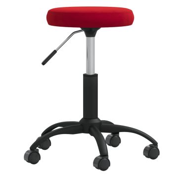 vidaXL Masažuotojo kėdė, raudonojo vyno spalvos, aksomas (333180)