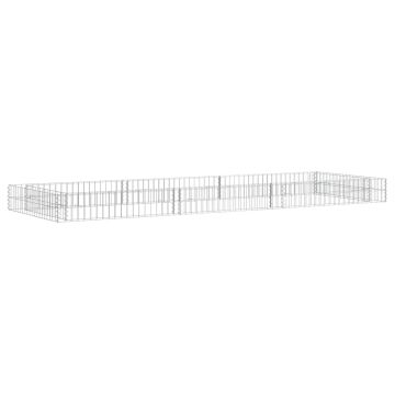 vidaXL Aukštas gabiono lovelis, 300x100x20cm, galvanizuotas plienas