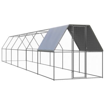 vidaXL Lauko narvas viščiukams, 2x12x2m, galvanizuotas plienas