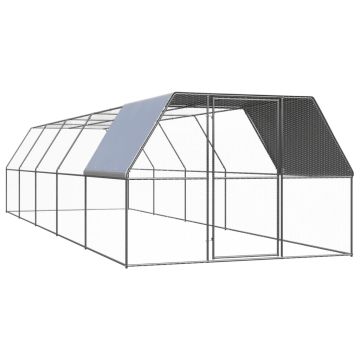 vidaXL Lauko narvas viščiukams, 3x10x2m, galvanizuotas plienas