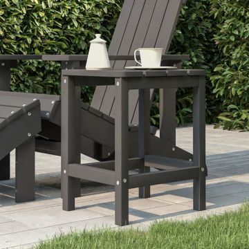 vidaXL Sodo Adirondack staliukas, antracito spalvos, 38x38x46cm, HDPE