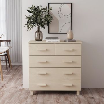 vidaXL Šoninė spintelė HAMAR, medaus ruda, 79x40x80cm, pušies masyvas