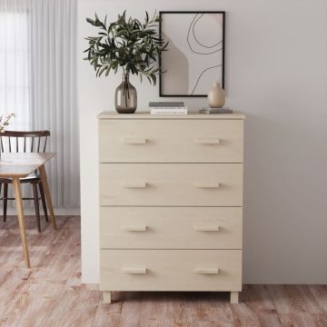 vidaXL Šoninė spintelė HAMAR, medaus ruda, 79x40x103,5cm, pušis