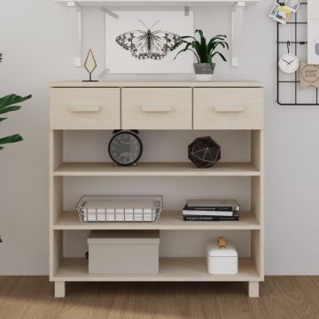 vidaXL Konsolinis staliukas HAMAR, medaus rudas, 90x35x90cm, pušis