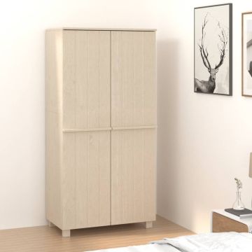 vidaXL Drabužių spinta HAMAR, medaus ruda, 89x50x180cm, pušis