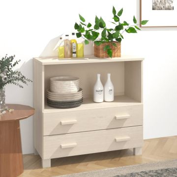 vidaXL Šoninė spintelė HAMAR, medaus ruda, 85x35x80cm, pušies masyvas