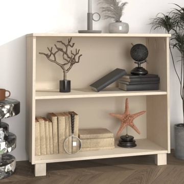 vidaXL Šoninė spintelė HAMAR, medaus ruda, 85x35x80cm, pušies masyvas