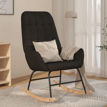 vidaXL Supama kėdė, juodos spalvos, audinys