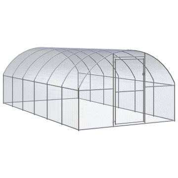 vidaXL Lauko narvas viščiukams, 3x6x2m, galvanizuotas plienas