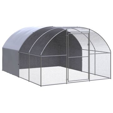 vidaXL Lauko narvas viščiukams, 3x4x2m, galvanizuotas plienas