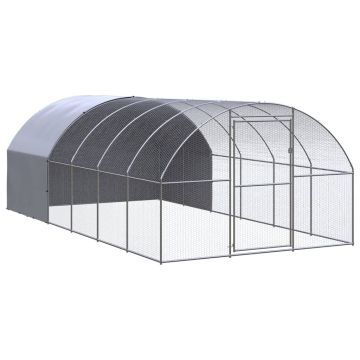 vidaXL Lauko narvas viščiukams, 3x6x2m, galvanizuotas plienas