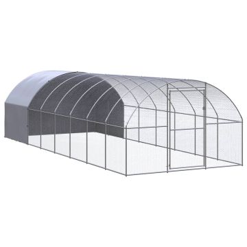 vidaXL Lauko narvas viščiukams, 3x8x2m, galvanizuotas plienas