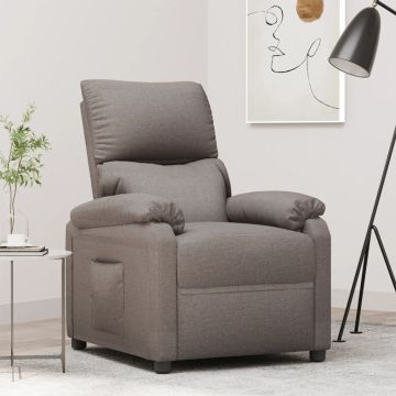 vidaXL Atlošiamas krėslas, taupe spalvos, audinys