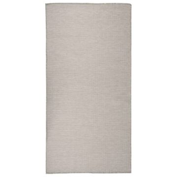 vidaXL Lauko kilimėlis, šviesiai pilkos spalvos, 100x200cm, plokščio pynimo