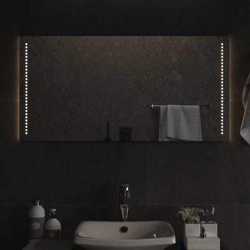 vidaXL Vonios kambario LED veidrodis, 100x50cm