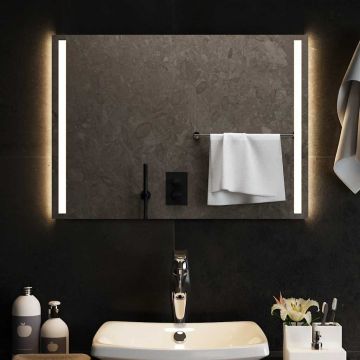 vidaXL Vonios kambario LED veidrodis, 70x50cm