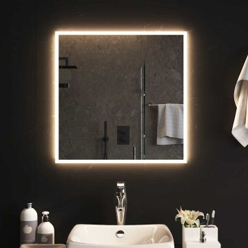vidaXL Vonios kambario LED veidrodis, 60x60cm