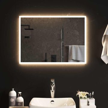 vidaXL Vonios kambario LED veidrodis, 70x50cm
