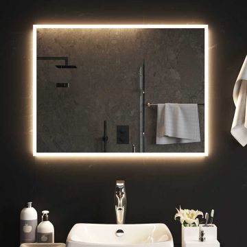 vidaXL Vonios kambario LED veidrodis, 80x60cm