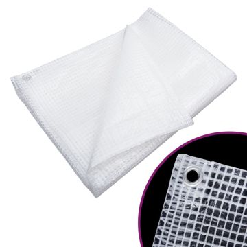 vidaXL Leno tentas, baltos spalvos, 3x4m, 140g/m²