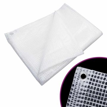 vidaXL Leno tentas, baltos spalvos, 4x4m, 140g/m²