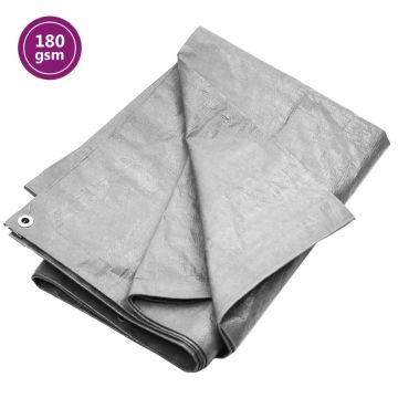 vidaXL Tentas, pilkos spalvos, 4x8m, 180g/m²