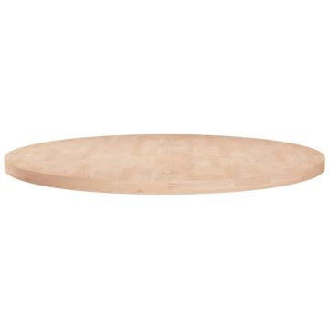vidaXL Stalviršis, 60x2,5cm, neapdorotas ąžuolo medienos masyvas