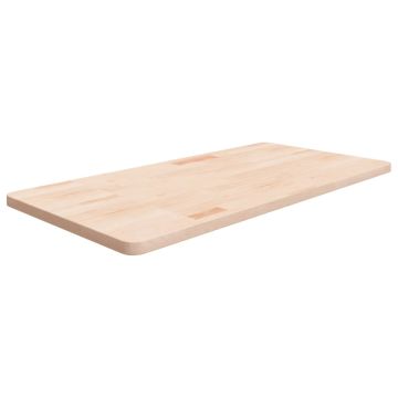 vidaXL Vonios kambario stalviršis, 100x50x2,5cm, ąžuolo masyvas
