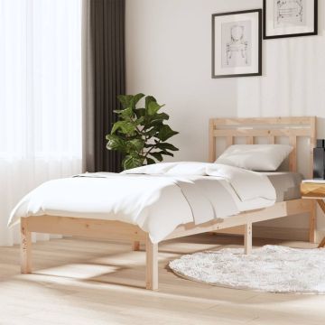 vidaXL Lovos rėmas, 100x200cm, pušies medienos masyvas