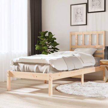 vidaXL Lovos rėmas, 75x190cm, pušies masyvas, mažas vienvietis