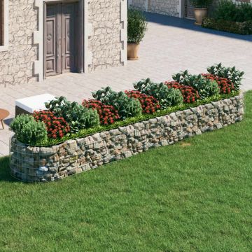 vidaXL Gabiono lovelis, 500x100x50cm, galvanizuota geležis, aukštas
