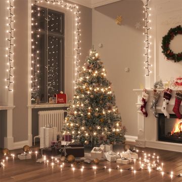 vidaXL Smulkių LED lempučių girlianda, 13m, PVC, 400 šiltų baltų LED