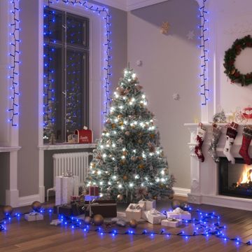 vidaXL Smulkių LED lempučių girlianda, 13m, PVC, 400 mėlynų LED
