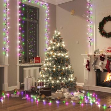 vidaXL Smulkių LED lempučių girlianda, 25m, PVC, 1000 pastelinių LED