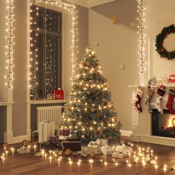 vidaXL Smulkių LED lempučių girlianda, 45m, PVC, 2000 šiltų baltų LED