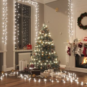 vidaXL Smulkių LED lempučių girlianda, 65m, PVC, 3000 šaltų baltų LED