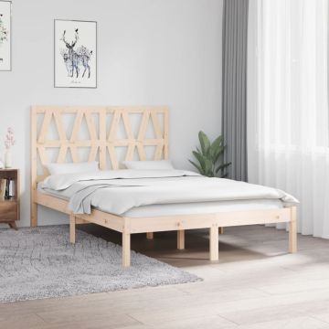 vidaXL Lovos rėmas, 120x200cm, pušies medienos masyvas